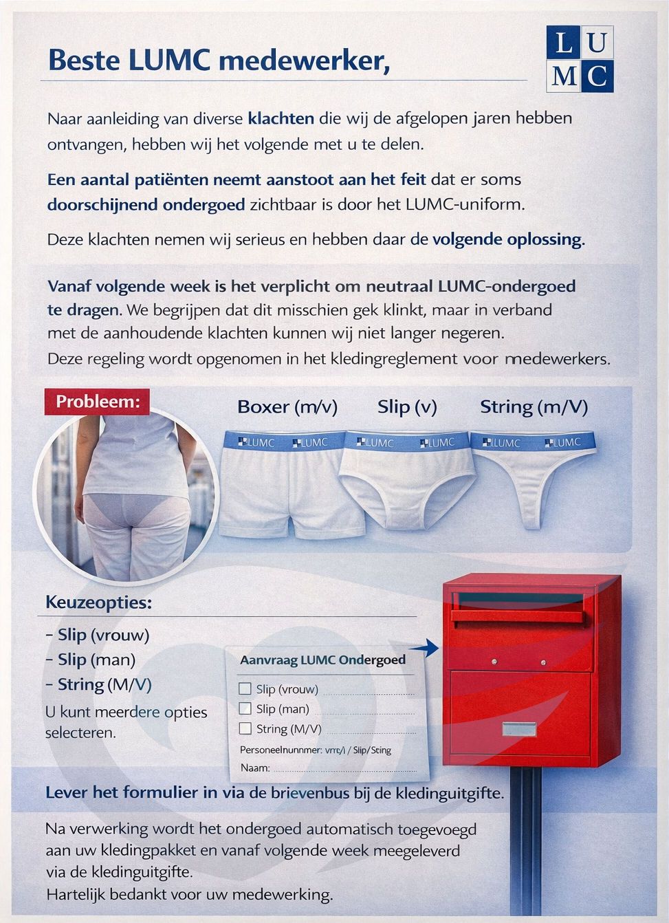 LUMC sorteert met opvallende poster voor op 1 april